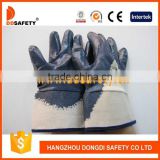 DDSAFETY Big Discount Dark Blue Nitrile Coated Cotton Hard Work Industrial Gloves