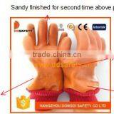 DDSAFETY 2017 Wholesale Orange Pvc Smooth Finished Glove With Acrylic Boa Liner thumbnail-3
