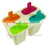 Silicone Molds for Ice Popsicle 4 Cavities Silicone Ice Cream Popsicle Molds thumbnail-1