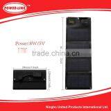 8W5V UBS Outpot Foldable Monocrystal Silicon Solar Charger for Phone thumbnail-1