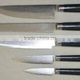 Micarta Handle Damascus Knife Set thumbnail-2