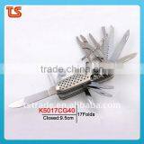 New design multi knife pocket knife multi function LED knife tools K5017CG40