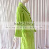Warm Winter Bathrobe Lime Coral Flannel Thick Long Spa Robe Women's Pajamas thumbnail-6
