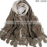 Fashion Cotton Lace Popular Shawl for Fall&spring in STOCK NOW! thumbnail-1