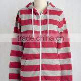 Cheap Women Striped Jerseys Hoodie Varsity Jackets With Hat thumbnail-1