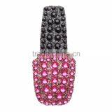 China Custom Stickers Factory Laptop Adhesive Rhinestone Stickers Pink Nail Polish Acrylic Sticker thumbnail-1