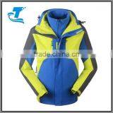 Clolr Block Outdoor Winter Hooded Kids Pizex Ski 3 in 1 Jacket
