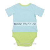 Summer Baby Boy Collar Short Sleeve Clothes Little Car Design Plain Baby Rompers thumbnail-2