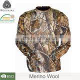 100% Merino Wool Hunting Equipment Camouflage Clothing,wholesale Camo t Shirts thumbnail-1