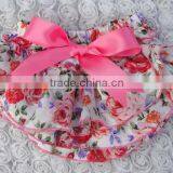 Baby Boutique Wholesale Pants Toddler Rose Printed Diaper Covers Children Satin Bloomers thumbnail-1