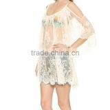 Walson Beach Sexy Strapless Lace Dress Perspective Smock Dress thumbnail-5