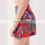 New Design Summer 2017 Fashion Floral Mini Wrap Skirt thumbnail-3