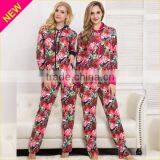 Custom Made Plus Size Women Pajamas With Hood Flower Printing Winter Design Homewear Pajama thumbnail-5