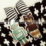 2016 Hot Sale Children Baby Robot/Bear Cartoon PP Cotton Safe Comfortable Touch Pillow Northern European Style Home Decoration thumbnail-1