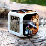 Super Hot Selling LED Digital Clock Clock for Kids Gift ,promotion 7 Colors Changing Colorful Alarm Clock