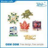 Maple Leaf Style Special Shape White Copper Bronze Plated Trade Badge Pins