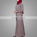 2017 Casual Baju Kurung Design High Quality Pleated Muslim Lady Clothing New Model Malaysia Suit thumbnail-3