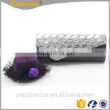 Hot Selling Newest Handbag Purse PU Wholesale Leather Clutch Bag With Chain Cheap Rhinestones Evening Bag thumbnail-5