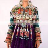 Afghan Traditional Belly Dance Costume Dress - Tribal Handmade Kuchi Dress-afghanistan Kuchi Ethnic Purple Tribal Dress