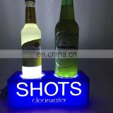 Custom Design LED Illuminated Acrylic Wine Bottle Glorifier Light Display Stand Base