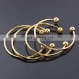 European Jewelry Wholesale Gold Plated Cuff Bangle Bracelet With Screw End