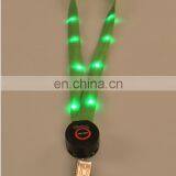Top Quality Fluorescent Color Led With Clip Nice Glitter Lanyard thumbnail-4