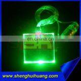 Green Square Led Flashing Necklaces