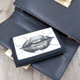 Sublimation Fabric Folded Thin-Short Wallet-Black thumbnail-2