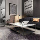 High Quality Rectangular Calacutta White Table Top Wholesale Restaurant Furniture thumbnail-3