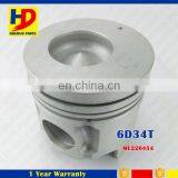 6D34 6D34T SK200-6 Engine Piston ME220454 With Alfin Oil Cooling Diameter 104mm thumbnail-1