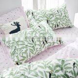 Whole Sale 100% Cotton Bedding Sets Duvet Cover Bed Linen Sheets With Green Tree Delicate Pattern High Quality for Living Room thumbnail-4