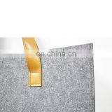 Felt Tote Bag Women Handbag With PU Handle thumbnail-3