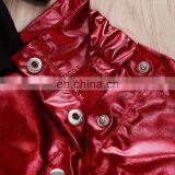 2019 Summer Girls Black Letter Top Tshirt & Kids Red Skirts 2pcs Set thumbnail-6