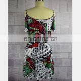 2019 SUMMER Mother and Daughter Clothes Summer Leakage Shoulder Tropical Rainforest Printed Dress (this Link for WOMAN) thumbnail-3