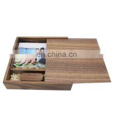 Walnut Wood Photo Album Box Gift USB Wooden Package Box Size 18*17*5.5cm thumbnail-4