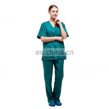 V Neck Clinic Scrubs Short Sleeve Hospital Uniforms Medical Hospital Wear Medical Surgical Scrubs