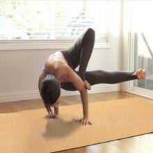 Custom Logo Printing Eco Friendly Non Slip Natural Rubber Material Colorful Cork Yoga Mat thumbnail-2