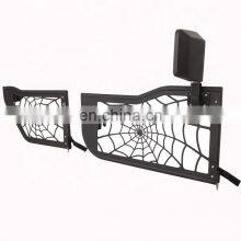 Auto Parts Accessories EAG Spider Web Tubular Doors 4 Dr/ 2 dr With Side View Mirror for 07-18 Jeep Wrangler JK