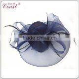Decorative Navy Blue Feather Flower Silk Flower Large Flower Hair Clips thumbnail-4