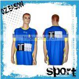 Custom Made Fashion Blue Soccer Jersey Latest Design thumbnail-4