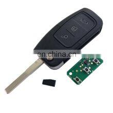 Car Remote Key Flip Folding 3 Buttons 433 Mhz With 4D63 Chip For Ford Focus Mondeo Fiesta 2013 thumbnail-1