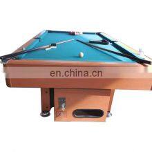 Commercial 8 Feet Wood Grain MDF Coin-operated Billiard Table Standard Adult American Black Eight Home Indoor Billiard Table