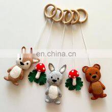 Hot Sale Baby Gym Hanging Toy Handmade High Quality Woodland Nursery Montessori Felt Toys Crib Hanging Vietnam Supplier thumbnail-1