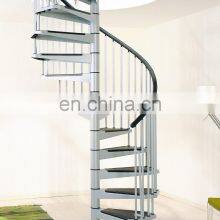 Hot Selling Good Quality Custom Arc Stair Curved Stainless Steel Spiral Staircase With Iron Railing Designs thumbnail-4