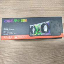 2023 Mini Portable Wireless Speaker Outdoor Blue Subwoofer With Led Flashing Tooth Metal Bass Speaker thumbnail-4