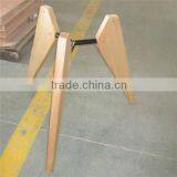 Jean Prouve Round 80cm Wood Dining Table thumbnail-4