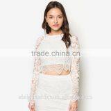 OEM Service Women Lace t Shirt With Wholesale Price China Supply Black t ShirtTS024 thumbnail-5