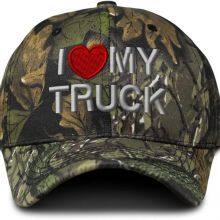 Custom Camo Baseball Cap I Love My Truck Hunting Dad Hats for Men & Women