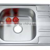 Single Bowl Stainless Steel Kitchen Sink With Drain Board HD6350 thumbnail-2