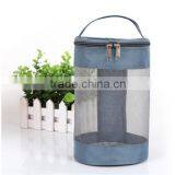 Hand Cosmetic Bag Mesh Drum Shaped Orangizer Bag thumbnail-4